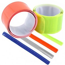 4pcs Bike Bicycle Reflective Safety Slap On Wrist Ankle Bands for Cycling Jogging Running Walking (Random Colors) - B0111UVU5Q